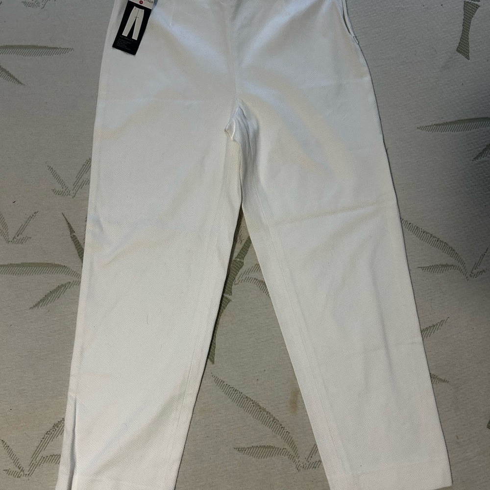White Straight-Leg Pants